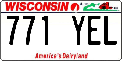 WI license plate 771YEL