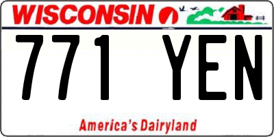 WI license plate 771YEN