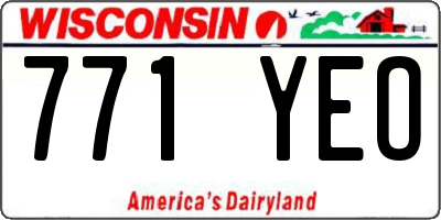 WI license plate 771YEO