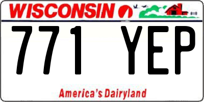 WI license plate 771YEP