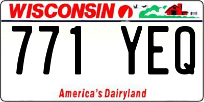 WI license plate 771YEQ