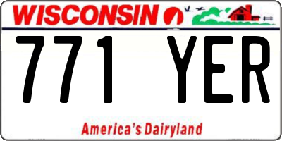 WI license plate 771YER