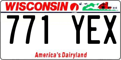 WI license plate 771YEX