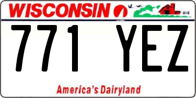 WI license plate 771YEZ
