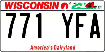 WI license plate 771YFA
