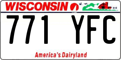 WI license plate 771YFC