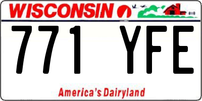 WI license plate 771YFE