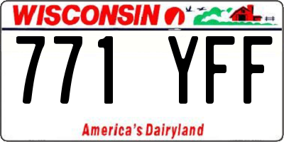 WI license plate 771YFF