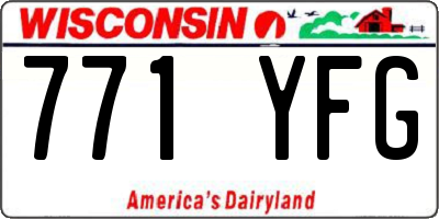 WI license plate 771YFG