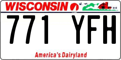 WI license plate 771YFH