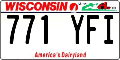 WI license plate 771YFI