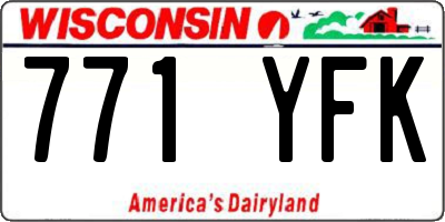 WI license plate 771YFK