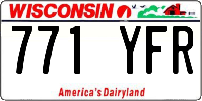 WI license plate 771YFR