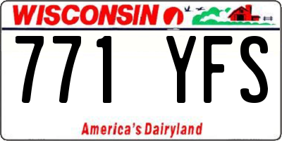 WI license plate 771YFS
