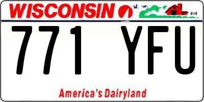 WI license plate 771YFU