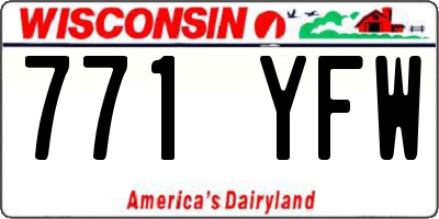WI license plate 771YFW