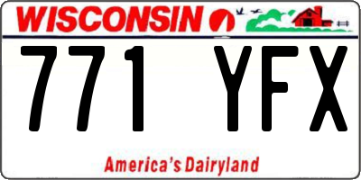 WI license plate 771YFX