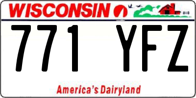 WI license plate 771YFZ