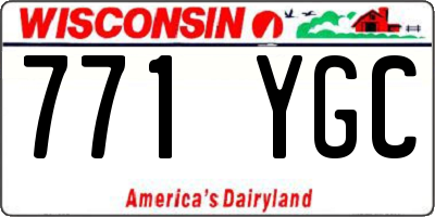 WI license plate 771YGC