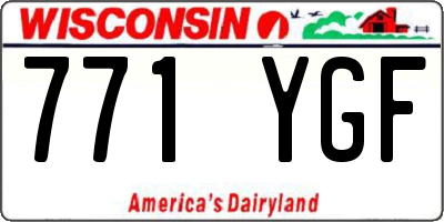 WI license plate 771YGF