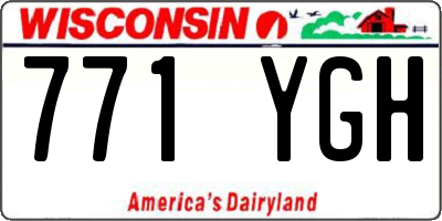 WI license plate 771YGH