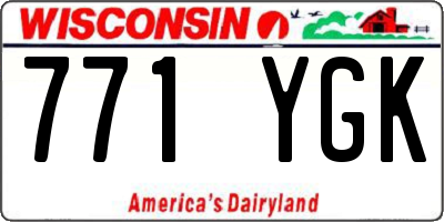 WI license plate 771YGK
