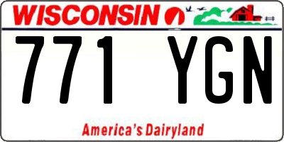 WI license plate 771YGN