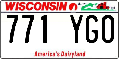 WI license plate 771YGO