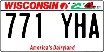 WI license plate 771YHA