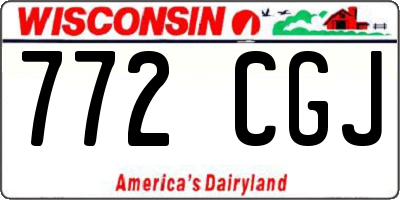 WI license plate 772CGJ