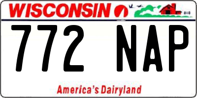 WI license plate 772NAP