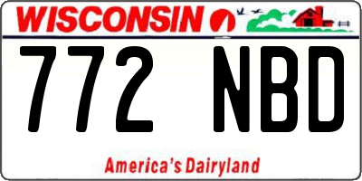 WI license plate 772NBD