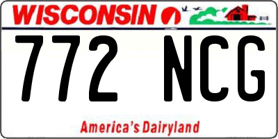 WI license plate 772NCG