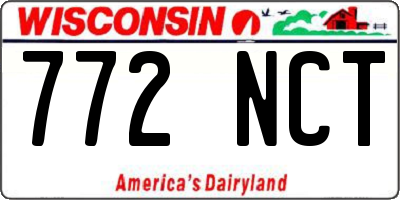 WI license plate 772NCT