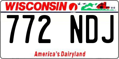 WI license plate 772NDJ