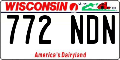 WI license plate 772NDN
