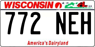WI license plate 772NEH