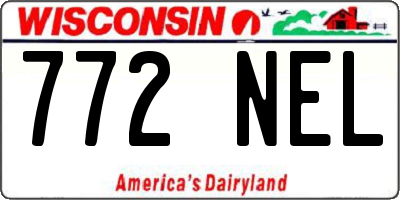 WI license plate 772NEL