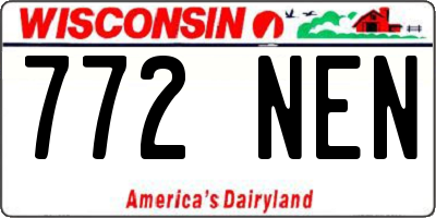 WI license plate 772NEN