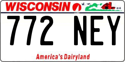 WI license plate 772NEY
