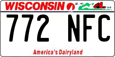 WI license plate 772NFC