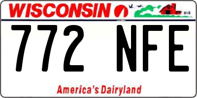 WI license plate 772NFE