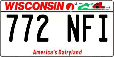 WI license plate 772NFI