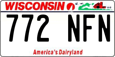 WI license plate 772NFN