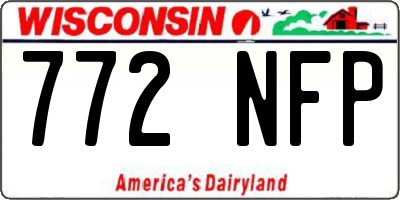 WI license plate 772NFP