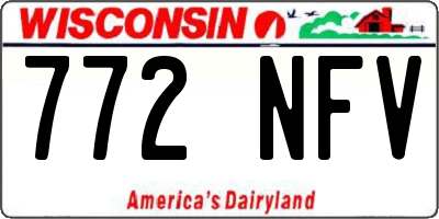 WI license plate 772NFV