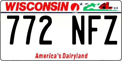 WI license plate 772NFZ