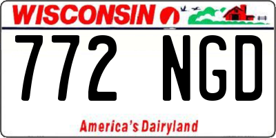 WI license plate 772NGD