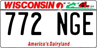WI license plate 772NGE