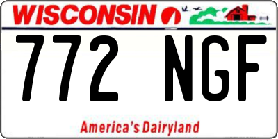 WI license plate 772NGF